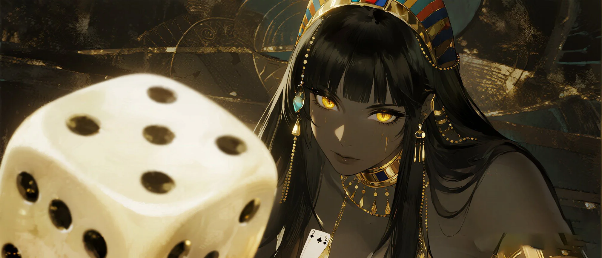 牌桌與荷官的示意畫面，代表每一輪的行動決策與節奏控制