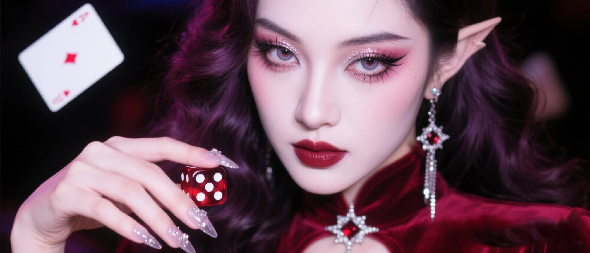 百家樂發牌與牌靴的桌面畫面